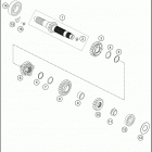2016 250 SX-F ENGINE Трансмиссия-ведомый вал