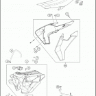 2018 TC 125 CHASSIS Tank, sea t , cover