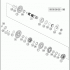 2018 FE 350 ENGINE Трансмиссия 2-контрпривод