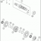 500 XCF-W 2020_Engine Трансмиссия-ведомый вал