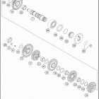 2016 350 XC-F ENGINE Трансмиссия 2-контрпривод