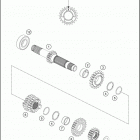 2016 150 SX ENGINE Трансмиссия-ведомый вал