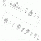 2016 350 SX-F ENGINE Трансмиссия-ведомый вал