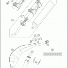 2018 150 XC-W CHASSIS Глушитель