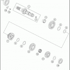 2018 TC 250 ENGINE Трансмиссия-ведомый вал