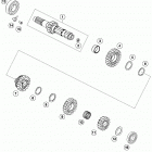 TC 250 ENGINE Трансмиссия-ведомый вал