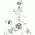 TC 125 ENGINE Цилиндр,головка цилиндров