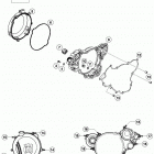 TE 150 ENGINE Кожух сцепления