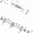 FE 450 ENGINE Трансмиссия-ведомый вал