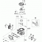 TE 150 ENGINE Цилиндр,головка цилиндров