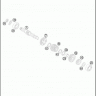 2016 85 SX ENGINE Трансмиссия-ведомый вал