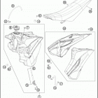 2016 TE 125 CHASSIS Tank, sea t , cover