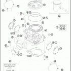 2016 250 SX ENGINE Цилиндр,головка цилиндров