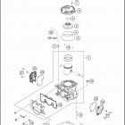 2016 150 SX ENGINE Цилиндр,головка цилиндров