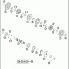 2016 450 XC-W ENGINE Трансмиссия 2-контрпривод