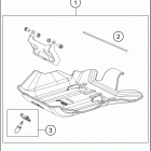 2016 250 XC-W CHASSIS Картер двигателя