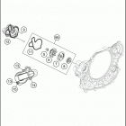 2016 450 XC-W ENGINE Водяной насос