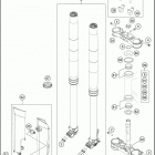 2016 500 EXC SIXDAYS CHASSIS Передняя вилка