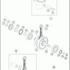 2016 TE 300 ENGINE Crankshaft , piston