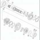 2016 690 ENDURO R ENGINE Трансмиссия-ведомый вал