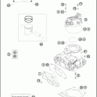 2016 TE 125 ENGINE Цилиндр,головка цилиндров