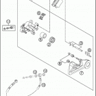 2016 125 SX CHASSIS Тормозной суппорт задний