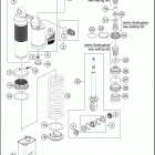 2016 85 SX CHASSIS Shock absorber dissassembled