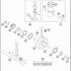 2016 TE 125 ENGINE Crankshaft , piston