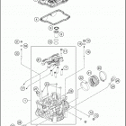 2016 250 XCF-W ENGINE Головка цилиндров