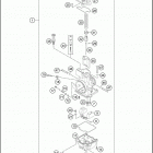 2016 250 XC-W ENGINE Карбюратор
