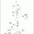 2016 500 EXC CHASSIS Тормозной цилиндр задний