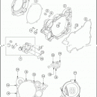 2016 TE 125 ENGINE Кожух сцепления