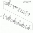 2016 250 XCF-W ENGINE Трансмиссия 2-контрпривод