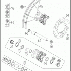 2016 TC 85 CHASSIS Переднее колесо