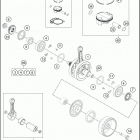 2016 350 EXC-F ENGINE Crankshaft , piston