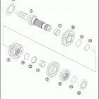 2016 300 XC-W ENGINE Трансмиссия-ведомый вал