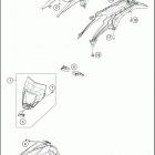 2016 TE 125 CHASSIS Обтекатель , крылья
