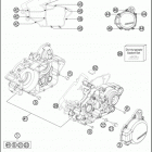 2016 TE 125 ENGINE Картер двигателя