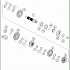 2016 250 SX-F ENGINE Трансмиссия 2-контрпривод
