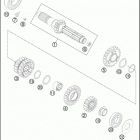 2016 250 XC-F ENGINE Трансмиссия-ведомый вал