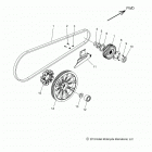 CHIEFTAIN STANDARD THUNDER BLACK (N20TCBAA) Drive train, drive sprocket, belt and guard - n20tcbaa a...