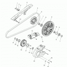 N19MTA00/MTB00 - SCOUT BOBBER ALL OPTIONS Drive train, sprockets, guards and belt - n19mta00  /  m...