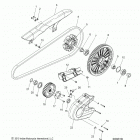 N18MSA11/MSB11/N182SA11 - SCOUT SIXTY ALL OPTIONS Drive train, sprockets, guards and belt - n18msa11  /  m...
