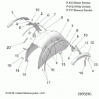 N19TCDAA - CHIEFTAIN DARK HORSE ALL OPTIONS Body, fender, rear - n19tcdaa all options (200525c)