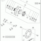 2018 250 XC-W CHASSIS Переднее колесо