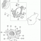 2018 500 EXC-F ENGINE Кожух сцепления