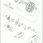 2018 390 DUKE WHITE CHASSIS Переднее колесо