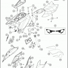 2018 1290 SUPER DUKE R WHITE CHASSIS T ank, sea t , cover