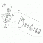 2018 RC 390 ENGINE Водяной насос