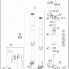 2018 150 XC-W CHASSIS Передняя вилка